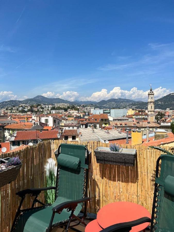 La Croix - F3, Terrasse Vue Panoramique, Vieux-Nice Old Town And Terrace Exterior foto